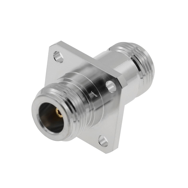 N Jack To Jack Straight Flange Mount Brass Body Adapter 