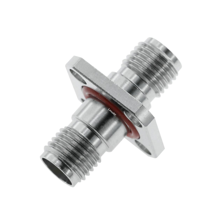 2.92 mm Jack To Jack Flange Adapter 50 OHM Straight Stainless Steel 