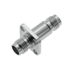 2.92 mm Jack To Jack 4-Hole Flange Adapter 50 OHM Straight Stainless Steel 
