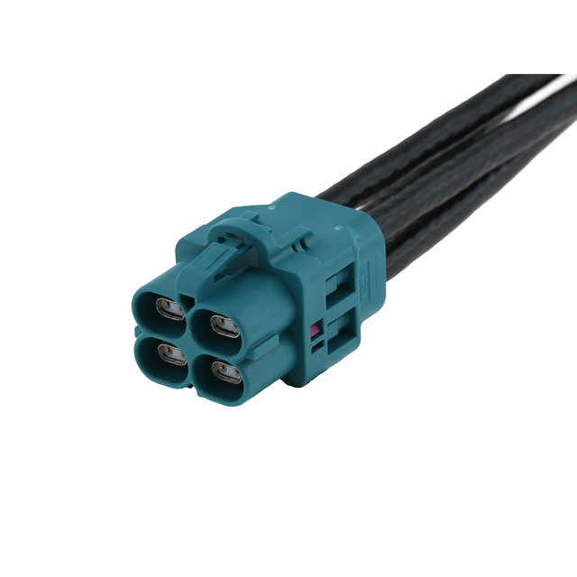 H-MTD Code Z Quad Jack Ethernet Cable Assemblies -Rosenberger - E6Z017-001-Z