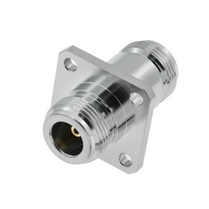 N Jack To Jack Straight Flange Mount Stainless Steel Adapter 