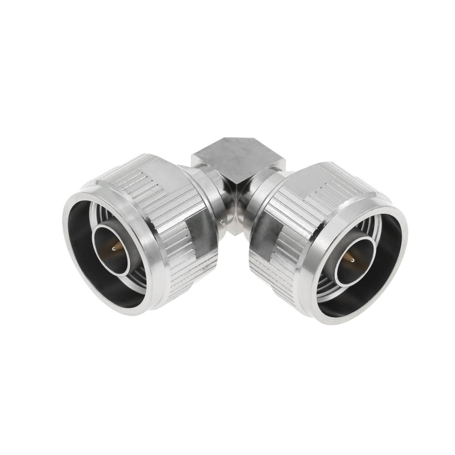N Plug To Plug Right Angle Stainless Steel Adapter 