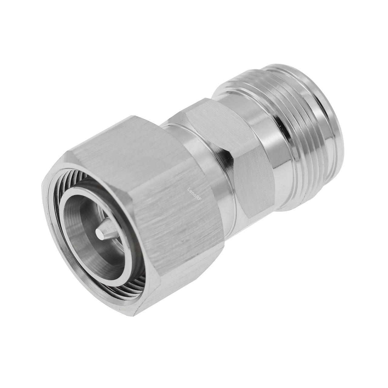 4.3-10 Plug To Jack Adapter 50 OHM Brass Body