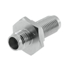 1.85 mm Jack To Jack Bulkhead Adapter 50 OHM Straight Stainless Steel 