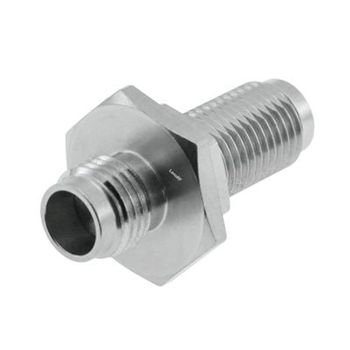 1.85 mm Jack To Jack Bulkhead Adapter 50 OHM Straight Stainless Steel 