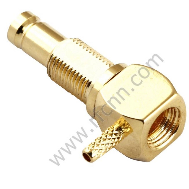 1.0/2.3 Connectors Female Right Angle Crimping For 1.13 Microcable