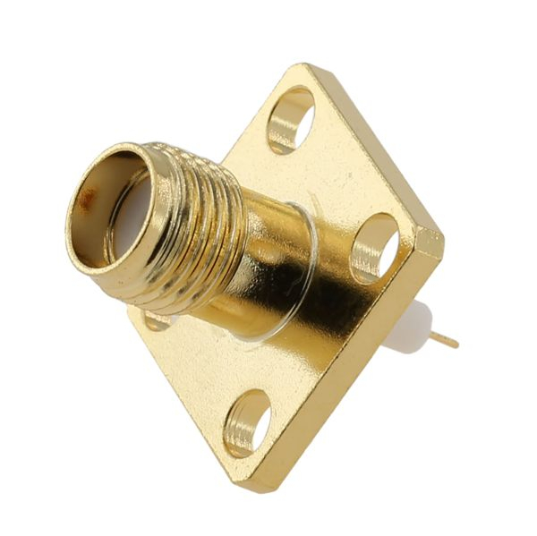 SMA Connector Jack 4-hole Flange For PCB