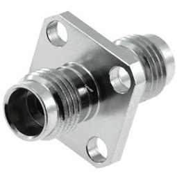 2.4 mm Jack To Jack Flange Mount Adapter 50 OHM Straight Stainless Steel 