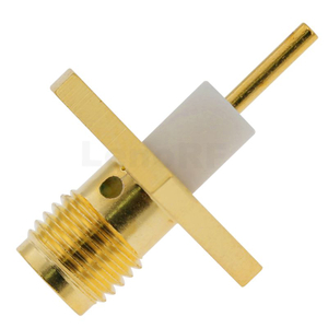SMA Connector Epoxy Potting Jack 4-Hole Flange Mounting Straight Gold plated For Microstrip PCB 