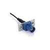  FAKRA Code-C Straight Male Flange Mount Crimp For 1.5 DS
