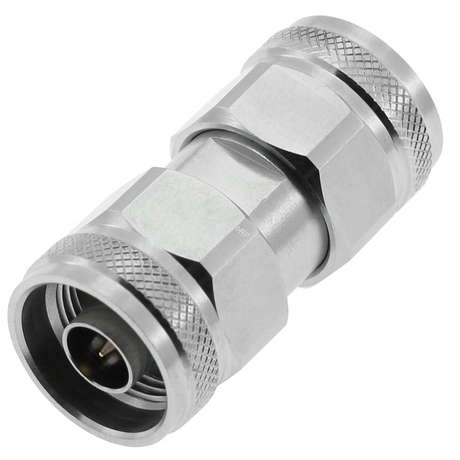 N Plug To Plug Straight Stainless Steel Adapter 