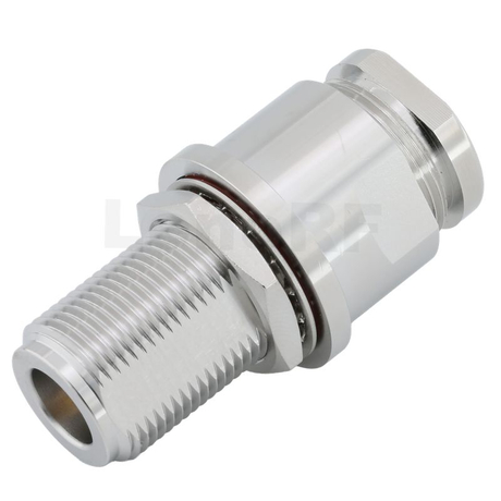 Type-N Female Connector Straight Clamping For LMR500 Coaxial Cable 