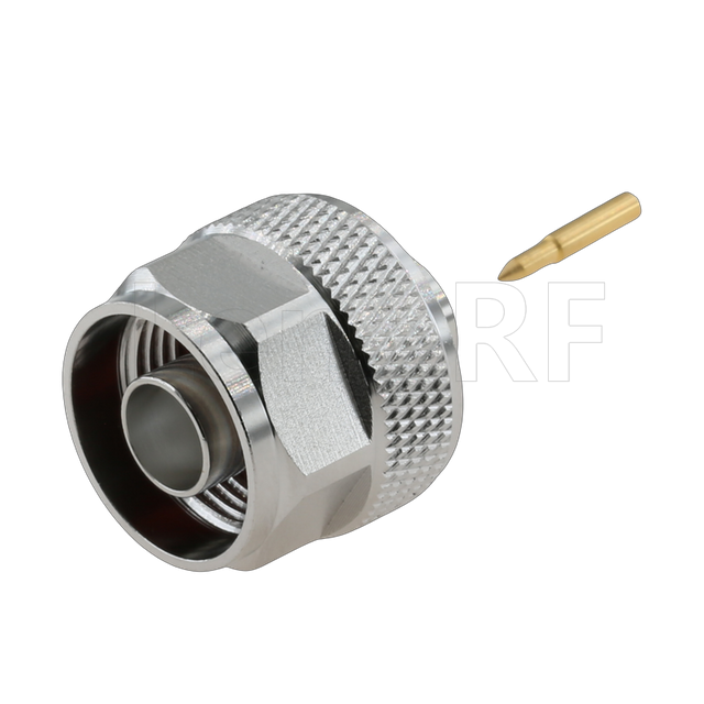 N Connectors Male Solder Straight For .141 Semi-Flexible Cable