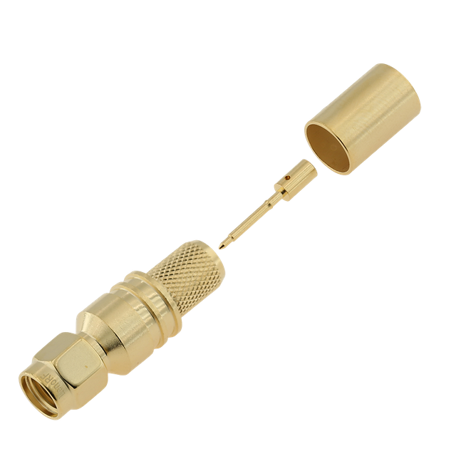 SMA Plug Connector Straight Crimping For LMR300 Cable