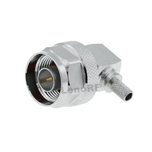 N Connectors Plug Right Angle Crimping For RG142 Cable