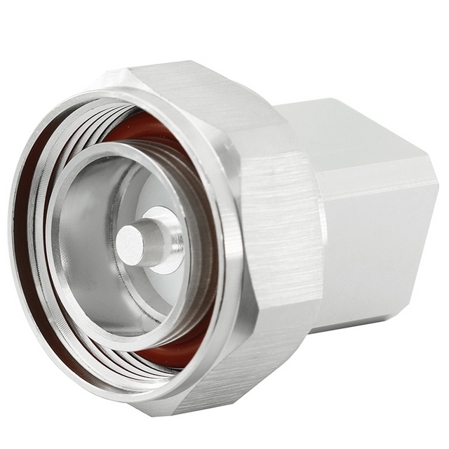 7/16 Plug Connector Solder Right Angle For 0.250" Flexible Cable