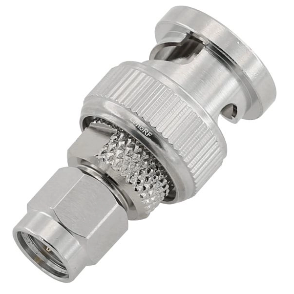 SMA Plug to BNC Plug Straight Adapter 50 Ohm 