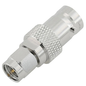 SMA Plug to BNC Jack Straight Adapter 50 Ohm 