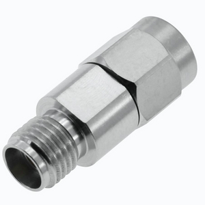 3.5 mm Plug To Jack Adapter 50 OHM Straight Stainless Steel 