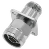 N Plug To Jack Straight Flange Mount Stainless Steel Adapter 