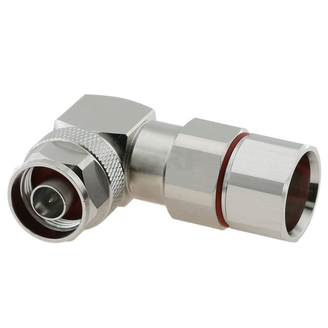 N Connectors Plug Right Angle Clamping For 1/2" Flexible Cable