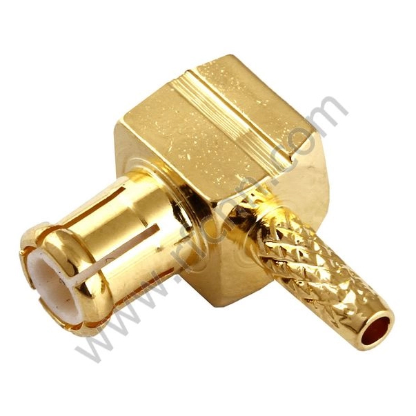 MCX Connector Plug Crimp Right Angle For RG178 Cable