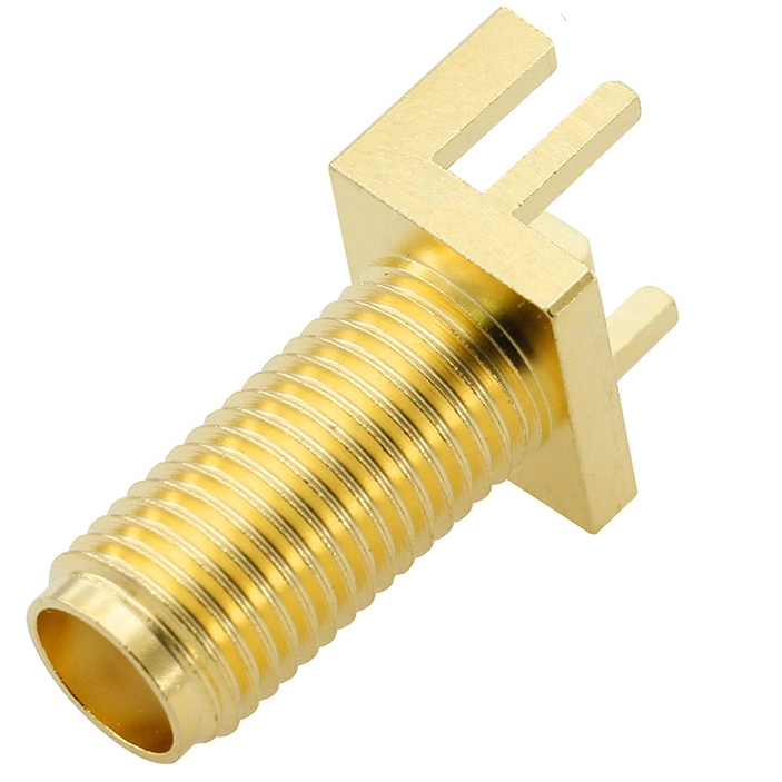 SMA Jack Connector Straight Bulkhead Edge Mount For PCB 