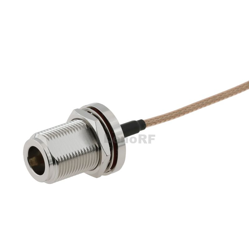 Low VSWR Type-N Female Bulkhead To MCX Male Right Angle For RG316 Coaxial Cable