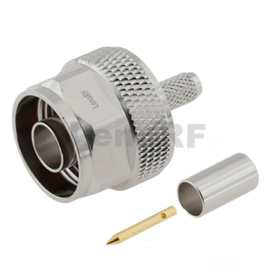 Anti-corrosion Type-N Connectors Plug Clamping Straight Brass Tri-metal Plating For RG58 RG223 Cable 