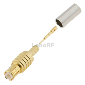 Ultra-low Loss MCX Connector Male Crimping Brass Gold Plating Straight For RG174 RG316 Cable