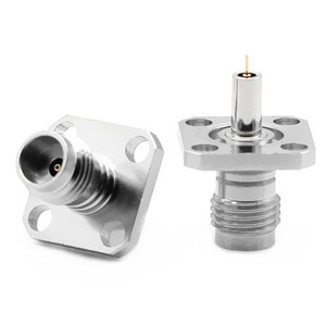 Precision 1.85mm Connector Jack 4-Hole Flange Straight for Microstrip Circuit, 50Ω Microwave Application