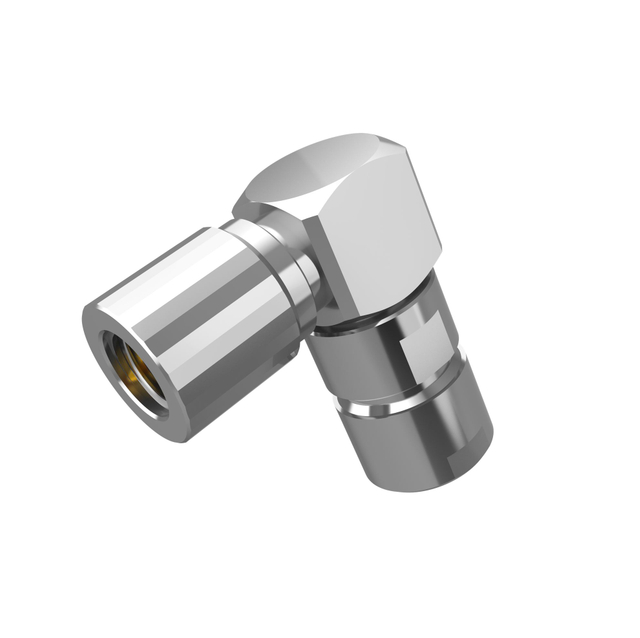 1.6/5.6 Connector Plug Right Angle Clamping For Flex2 Coaxial Cable