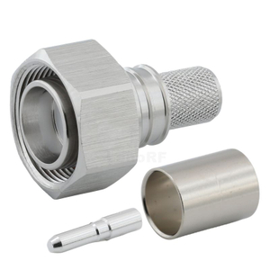 4.3/10 Connector Male Crimp Straight For RG8 LMR400 Cable