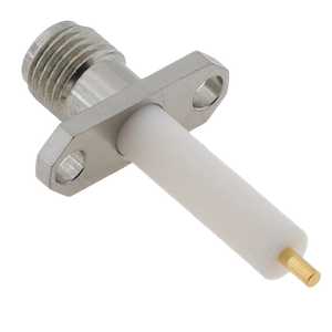 SMA Jack Connector Straight Flange For PCB - Stainless Steel