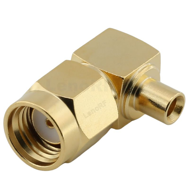 RP-SMA MALE RIGHT ANGLE FOR RG405,086 Semi-Flexible Semi-Rigid Cable