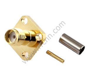 SMA Connectors Female Bulkhead Square Flange For RG174 Cable