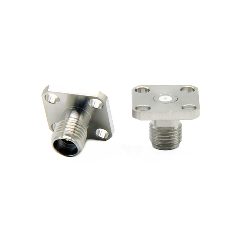 2.92mm Jack Connector Straight Square Flange Solder For Microstrip