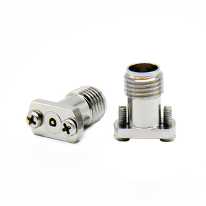 2.92mm Jack Connector Straight Flange Solder For PCB With Glass Bead
