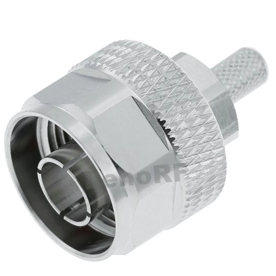 N Connectors Plug Straight Crimping For RG142 Coaxial Cable