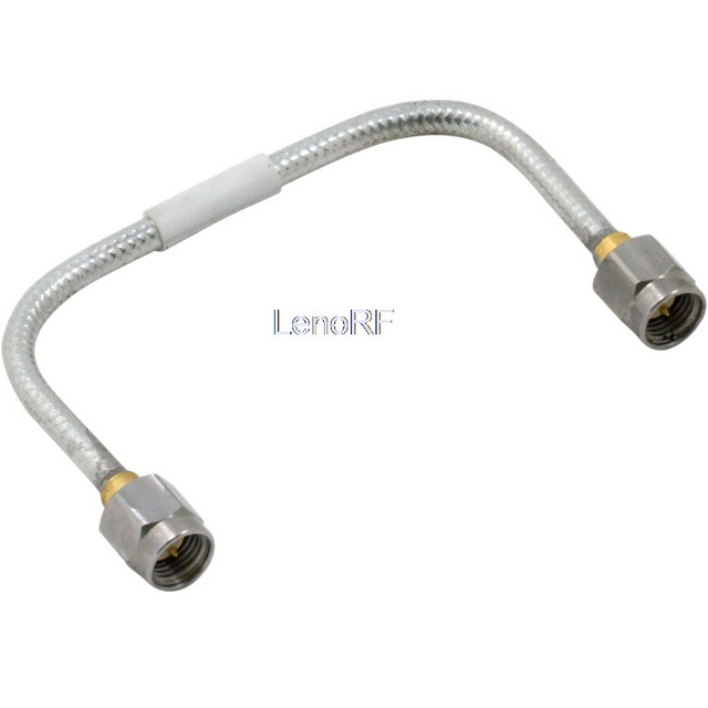 SMA Plug to Plug Stainless Steel Connector For RG405 Semi-Rigid Cable