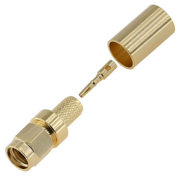 RP-SMA Male Connector Straight Crimping For LMR240 Cable