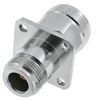 N Plug To Jack Straight Flange Mount Stainless Steel Adapter 