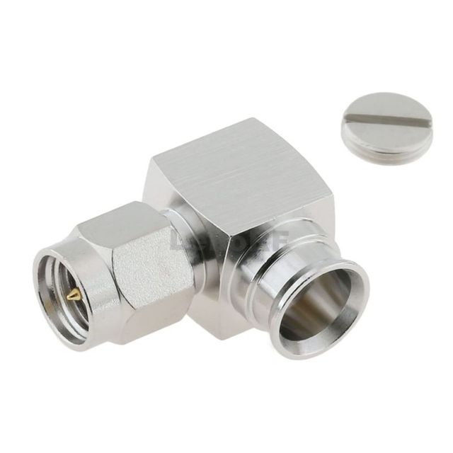 Rugged SMA Male Right Angle Brass NIckel Plating For RG401 250 .Cable 