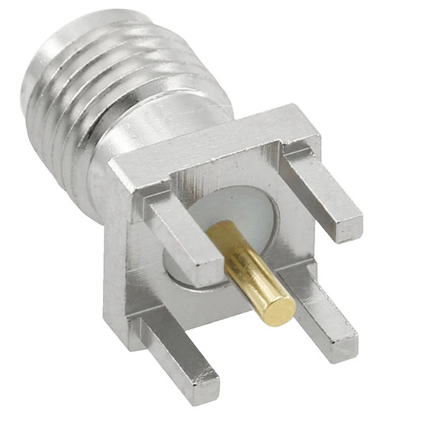 RP-SMA Jack Connector Straight Edge Mount For PCB - Nickel Plating