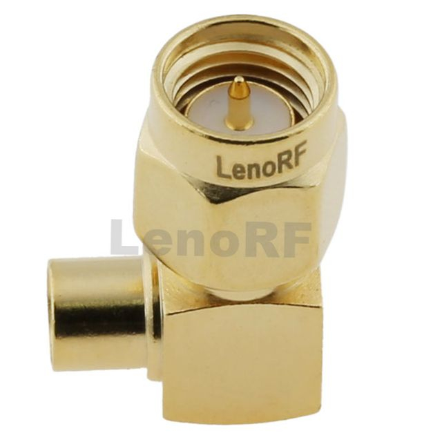 Ultra Low Loss SMA Male Connector Right Angle Soldering Body Gold Plated For RG402 086 Semi-Flexible Coaxial Cable