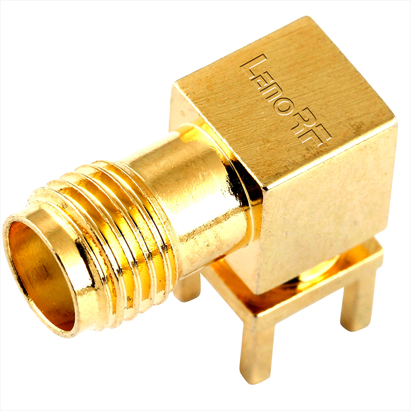 SMA RF Connector Jack Right Angle For PCB Mount