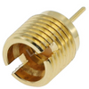 SMP Plug Connector Thread-in Straight For PCB , Gold Plating