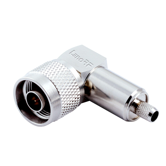 N Connector Plug Right Angle Crimping For LMR240 Coaxial Cable