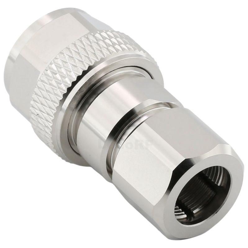 Compact Type-N Connectors Plug Clamping Straight Brass Solderless For RG8 LMR400 Cable 