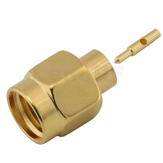 SMA Plug Brass Connector Solder Straight For UT141 RG402 Cable 